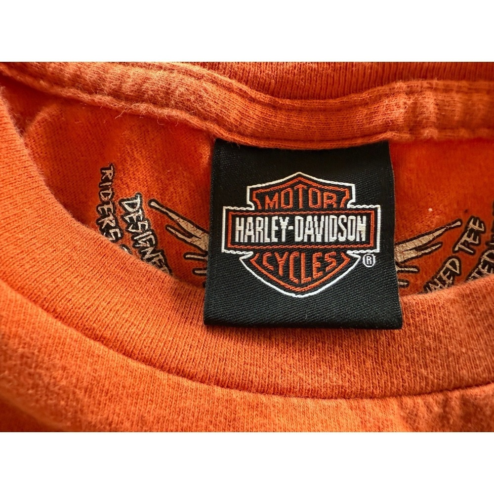 Lot‎ of 2 Harley-Davidson Mens Graphic T-Shirt Bundle Orange Gray Size Large - Picture 6 of 12